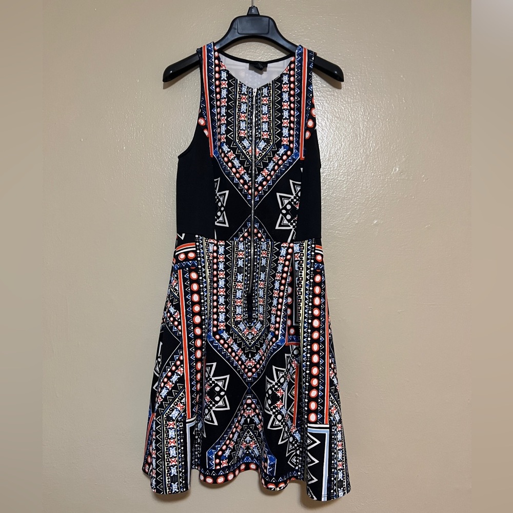 Patterned Sleeveless Dress